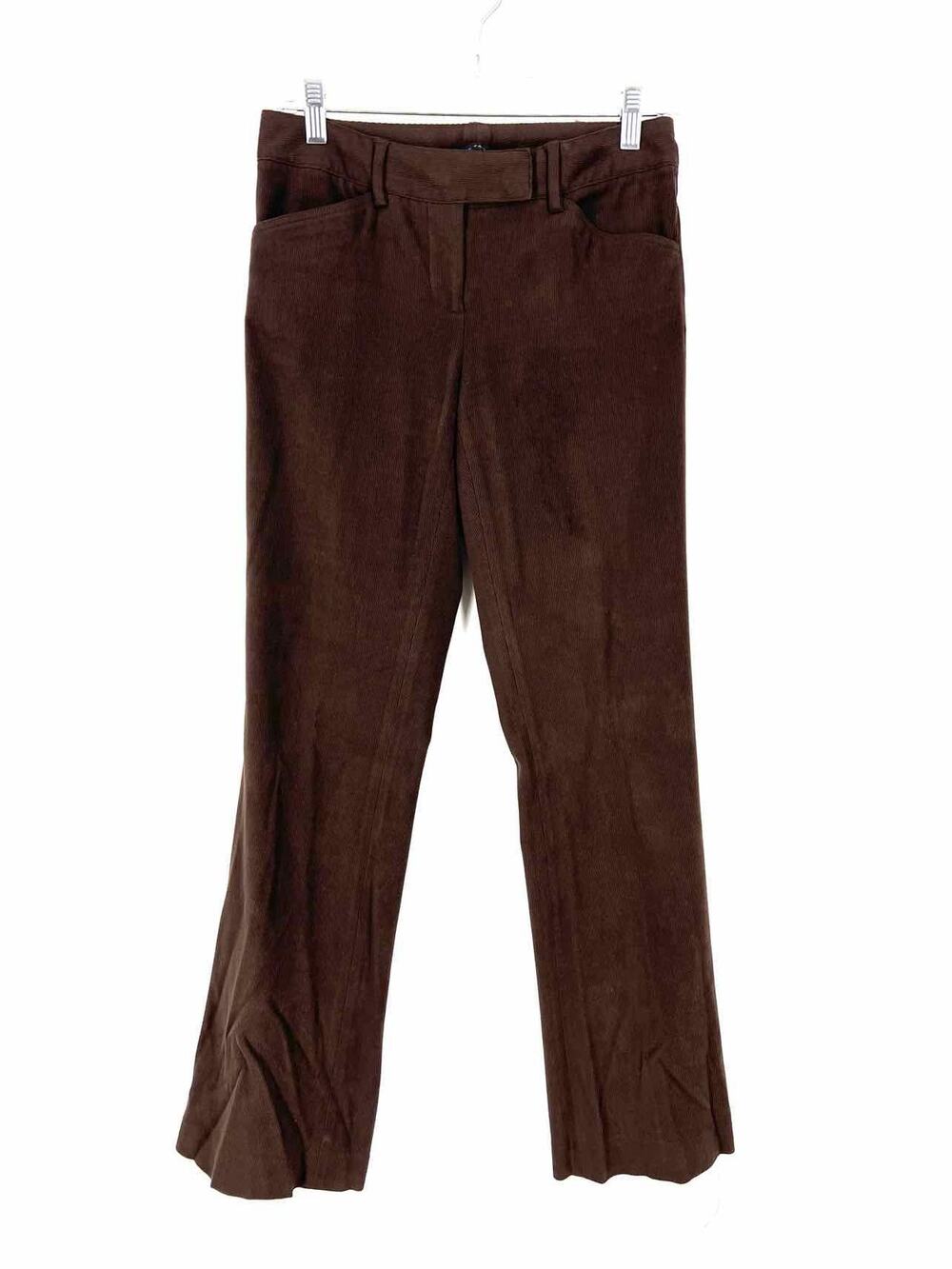 Elie Tahari Size 2 Brown Corduroy Flare Designer Pants